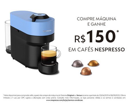 Cafeteira Nespresso Vertuo Pop Azul Pacífico - 220V | Westwing