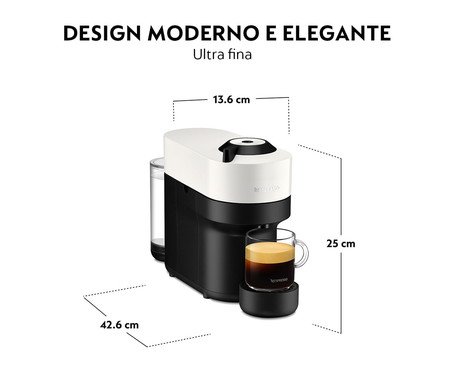 Cafeteira Nespresso Vertuo Pop Branco Coco - 110V | Westwing