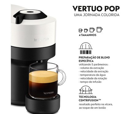 Cafeteira Nespresso Vertuo Pop Branco Coco - 110V | Westwing