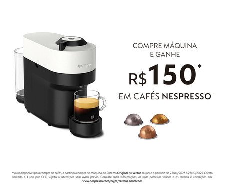 Cafeteira Nespresso Vertuo Pop Branco Coco - 110V | Westwing