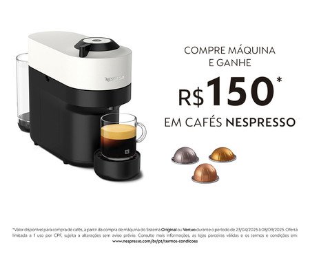 Cafeteira Nespresso Vertuo Pop Branco Coco - 110V | Westwing