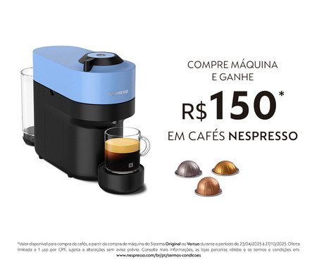 Cafeteira Nespresso Vertuo Pop Azul Pacífico - 110V | Westwing