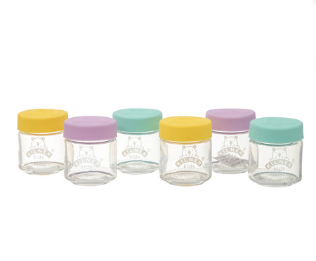 Jogo de Potes Kids Kilner Transparente