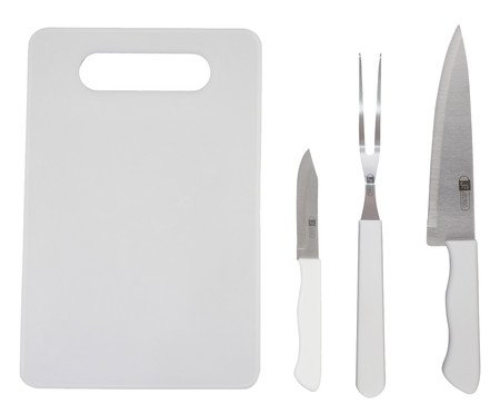 Jogo de Facas em INox com Tábua Eventone | Westwing