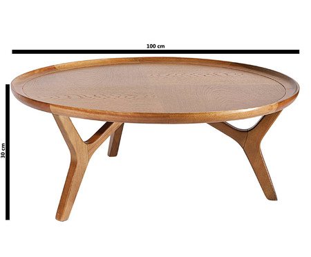 Mesa de Centro Redonda Zentrum - Natural | Westwing