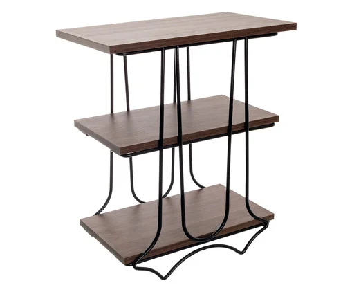 Mesa Lateral Alvorada Preta e Castanho Tannat, multicolor | WestwingNow