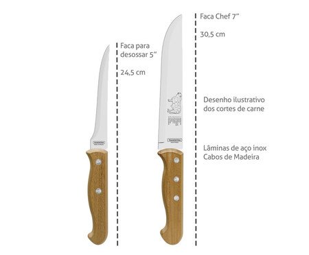 Jogo de Facas em Inox Dynamic II | Westwing