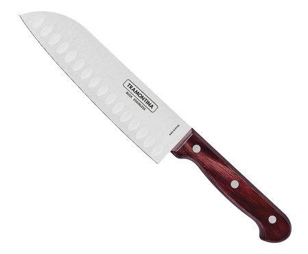 Faca Santoku em Inox Polywood