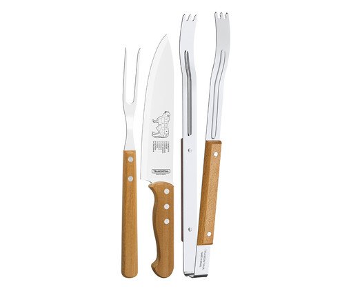 Jogo para Churrasco em Inox Caubi, Bege | WestwingNow