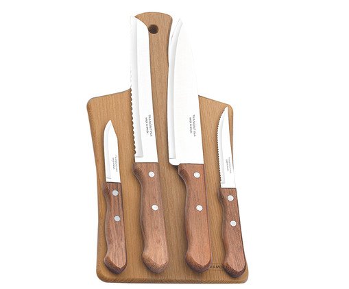 Jogo de Facas com Tábua em Inox Dynamic, multicolor | WestwingNow
