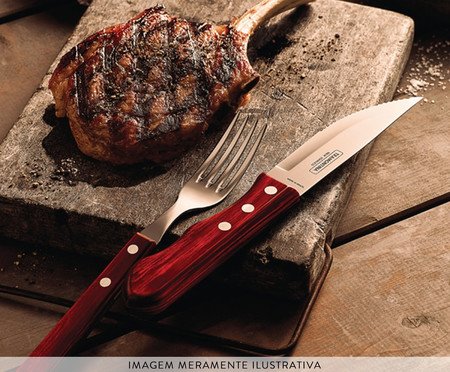 Faca para Churrasco em Inox Jumbo Polywood | Westwing