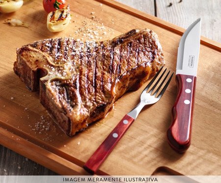 Faca para Churrasco em Inox Jumbo Polywood | Westwing