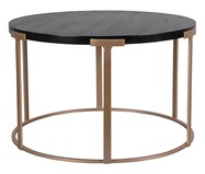 Mesa Lateral com Tampo Preto e Base Dour Dippet Preto e Dourado | WestwingNow