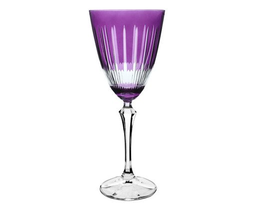 Taça para Água em Cristal Elizabeth Lapidada Violeta, Colorido | WestwingNow
