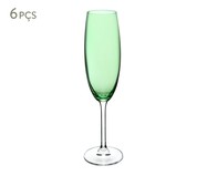 Jogo de Taças para Champagne em Cristal Gatro Verde Limão | WestwingNow
