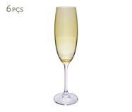 Jogo de Taças para Champagne em Cristal Gatro Amarelo | WestwingNow