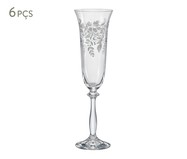 Jogo de Taças para Champagne em Cristal Angela Decorada | WestwingNow