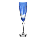 Taça para Champanhe em Cristal Elizabeth Lapidada Azul | WestwingNow