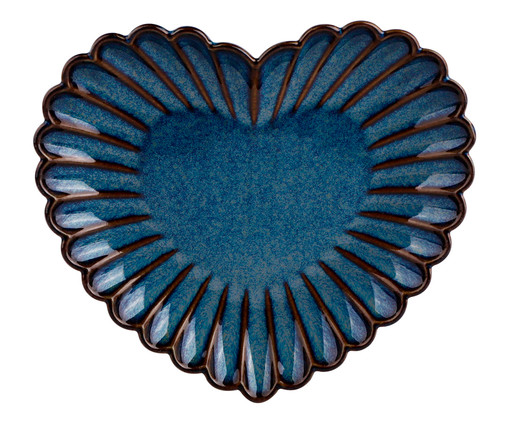 Petisqueira em Porcelana Hadassa Coração Azul Escuro, Azul | WestwingNow