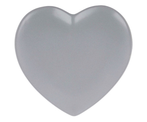 Petisqueira em Porcelana Lovely Coração Cinza, Cinza | WestwingNow