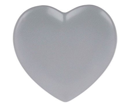 Petisqueira em Porcelana Lovely Coração Cinza