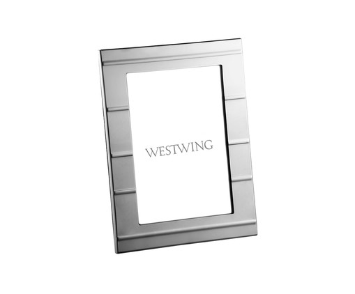 Porta-Retrato Carrara Friso Velvet Inox, Prata | WestwingNow