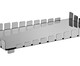 Bandeja Piano Bar Retangular Inox com Vidro Espelhado, Branco | WestwingNow