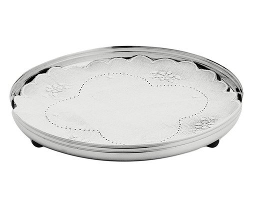 Salvinha Gioia em Inox banhado á Prata - 3,5X18cm, Prata ou Metálico | WestwingNow