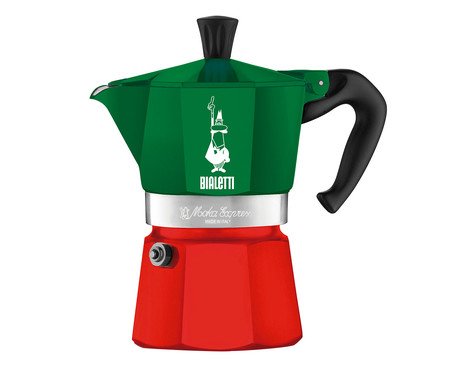Cafeteira Italiana Nuova Moka Verde e Vermelha | Westwing