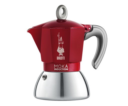 Cafeteira Italiana em Inox Moka Induction Vermelha, Vermelho | WestwingNow