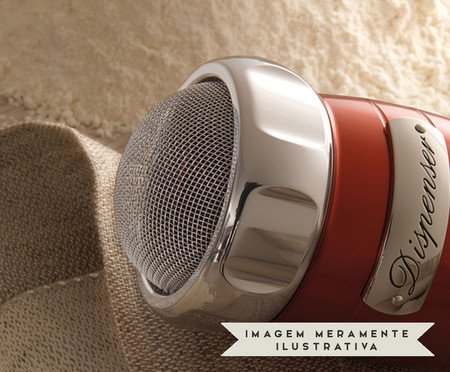 Polvilhador em Inox Elegance Vermelho | Westwing