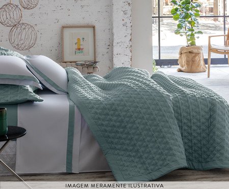 inativo_Jogo de Cobre-Leito Acetinado St.Germain Verde Spa 300 Fios | Westwing