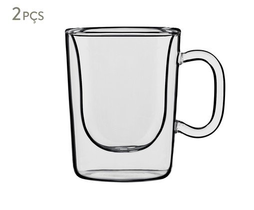 Jogo de Xícaras Brasil, Transparente | WestwingNow