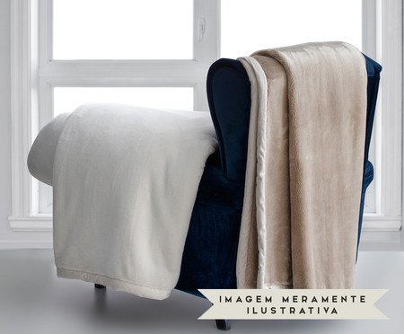 Cobertor Soft Raschel Fendi 600G/M² - Bege | Westwing