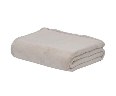 Cobertor Soft Raschel Fendi 600G/M² - Bege | Westwing