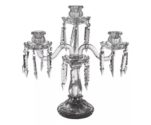 Candelabro em Cristal Shia, Prata | WestwingNow
