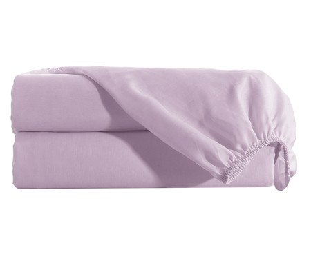 Lençol Inferior com Elástico 200 fios - Rosa | Westwing