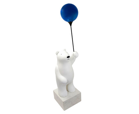 FORA DE LINHA - Adorno Urso Polar com Balão Azul