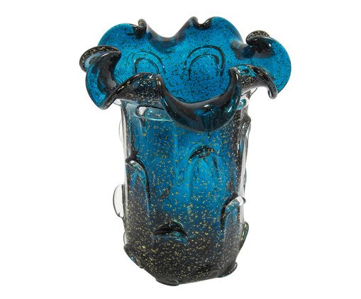 Vaso Têmis Azul e Dourado, Azul | WestwingNow