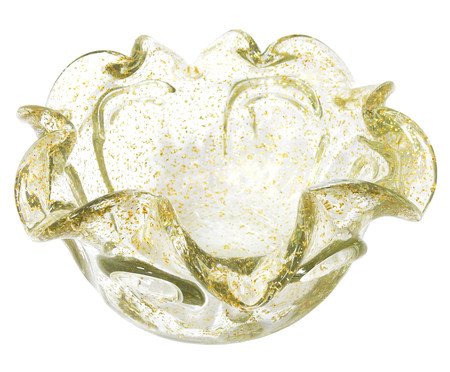 Centro de Mesa Trouxinha Goker Transparente e Dourado | Westwing