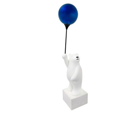 Adorno Urso Polar com Balão Azul | Westwing