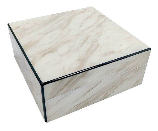 Caixa Decorativa Schortens Branco e Preta, Branco | WestwingNow
