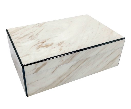 Caixa Decorativa Petershagen Branca e Preta, Branco | WestwingNow