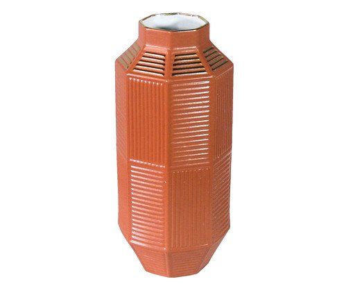 Vaso em Porcelana Rá Salmão, Laranja | WestwingNow