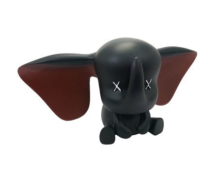 Adorno Elefante Sentado Preto | Westwing
