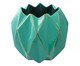 Vaso em Porcelana Pyramid Verde e Dourado, Verde | WestwingNow
