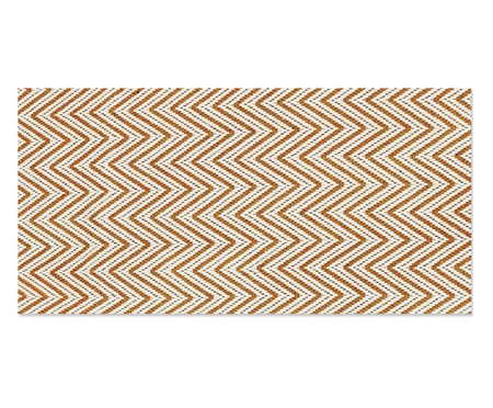 Passadeira Kilim Chevron Caqui