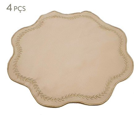 Jogo Americano Romano Bege e Dourado | Westwing