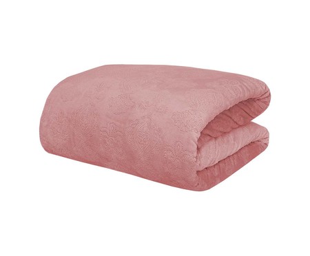 Cobertor Blanket Jacquard 300 fios - Rosa