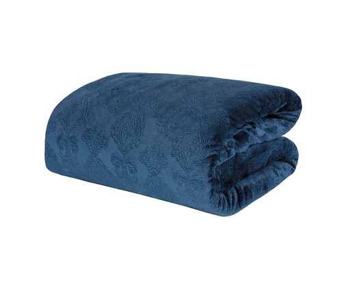 Cobertor Blanket Jacquard 300 fios - Azul, Blue | WestwingNow